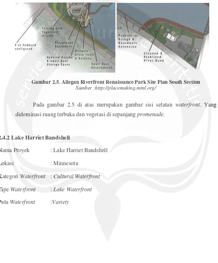 Gambar 2.5. Allegan Riverfront Renaissance Park Site Plan South Section 