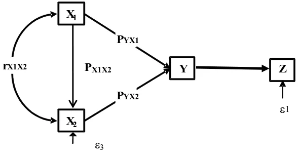 Gambar 2   Struktur Path Analisis 