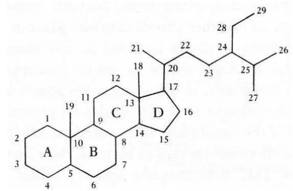 Gambar 2.  Struktur molekuler steroid (Killops & Killops, 1993) 