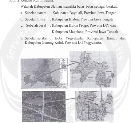 Gambar 3.1. Letak Site di Sleman, Kec. Mlati, Desa Sinduadi. Sumber : Sleman dalam angka, 2011, diakses tanggal 1 Maret 2014