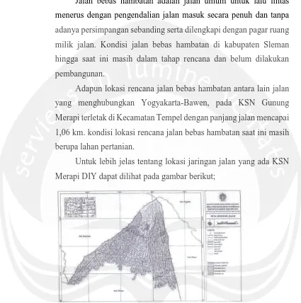 Gambar 3.2. Peta Jaringan Jalan di Kabupaten Sleman, Yogyakarta. Sumber : BPPEDA Sleman, 2012, diakses : tanggal 1 Maret 2014