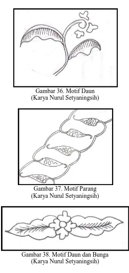 Gambar 36. Motif Daun (Karya Nurul Setyaningsih) 