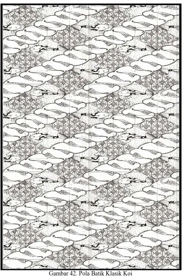 Gambar 42. Pola Batik Klasik Koi (Sumber Karya Nurul Setyaningsih, 2015) 