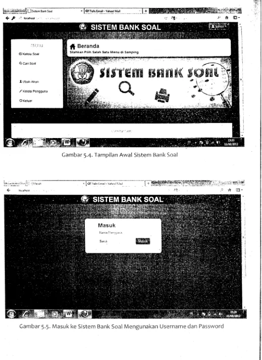 Gambar 5.4- Tampilan Awal Sistem Bank Soal