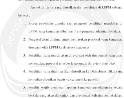 Gambar 5.16 Business Process Modeling Hasil Penelitian di LPPM