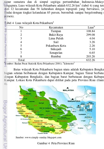 Gambar 4  Peta Provinsi Riau 