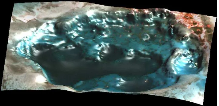 Figure 8.  Digital bathymetric terrain model of Panggang island  