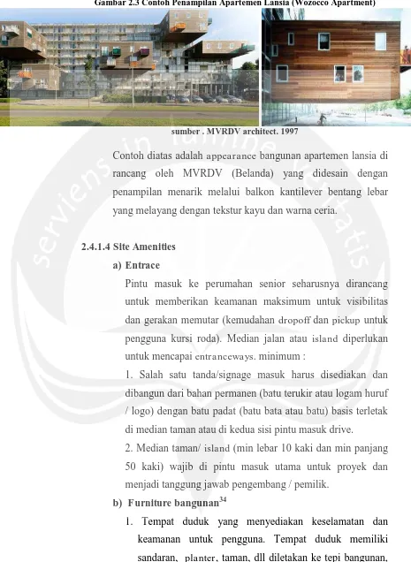 Gambar 2.3 Contoh Penampilan Apartemen Lansia (Wozocco Apartment) 