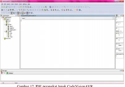 Gambar 17. IDE perangkat lunak CodeVisionAVR