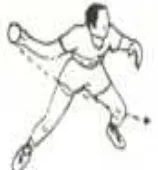 Gambar 5. Cara melambungkan bola kepada si pemukul.  Sumber : Depdikbud (1996: 45) 