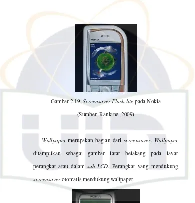 Gambar 2.19. Screensaver Flash lite pada Nokia  