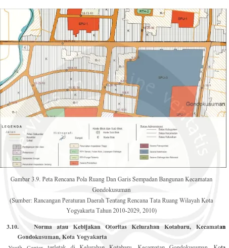 Gambar 3.9. Peta Rencana Pola Ruang Dan Garis Sempadan Bangunan Kecamatan 