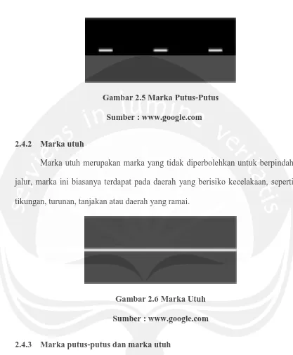 Gambar 2.5 Marka Putus-Putus 