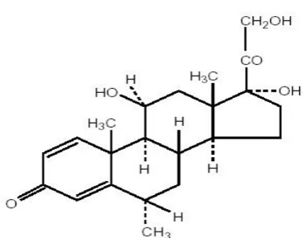 Gambar 2.1. Rumus Bangun Methylprednisolone 