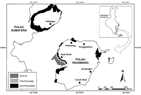 Gambar 2  Daerah perlindungan mangrove di Pulau Pahawang.Figure 2 Mangrove conservation area in Pahawang Island.