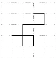 Figure 1: A nearest neighbour lattice tree in 2 dimensions.