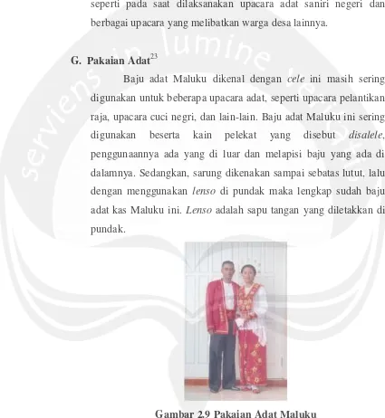 Gambar 2.9 Pakaian Adat Maluku 
