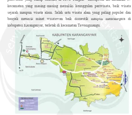Gambar 1.1 Kabupaten Karanganyar, Jawa Tengah.Gambar 1.1 Kabupatten Karanganyar, Jawa Tengah.