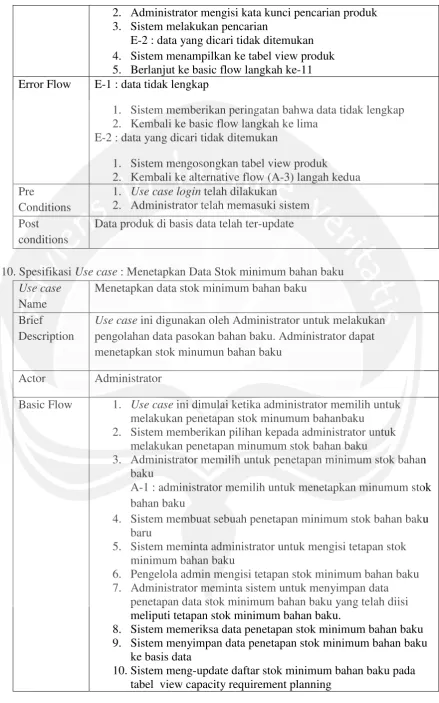 tabel  view capacity requirement planning 