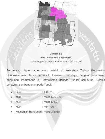 Gambar 3.6 Peta Lokasi Kota Yogyakarta  