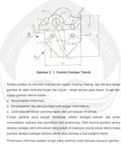 Gambar bagaimanapun juga merupakan “bahasa teknik”, oleh karena itu diharapkan bahwa gambar harus meneruskan keterangan-keterangan secara tepat dan objektif