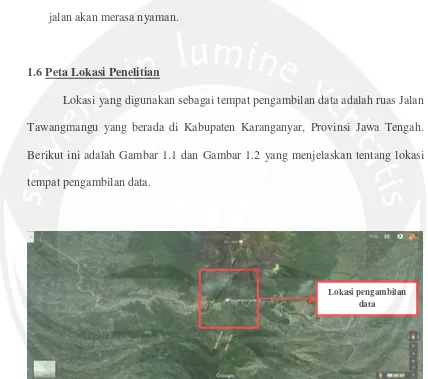 Gambar 1.1 Lokasi Pengambilan Data, Pegunungan Lawu Provinsi Jawa Tengah – Jawa Timur, Indonesia 