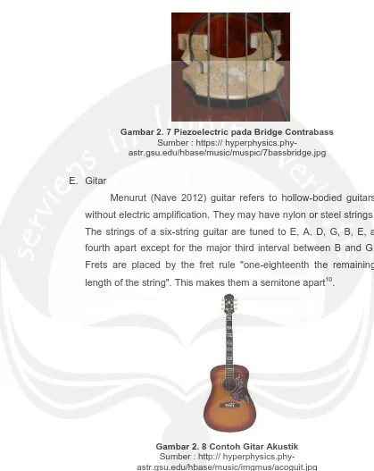 Gambar 2. 8 Contoh Gitar Akustik Sumber : http:// hyperphysics.phy-