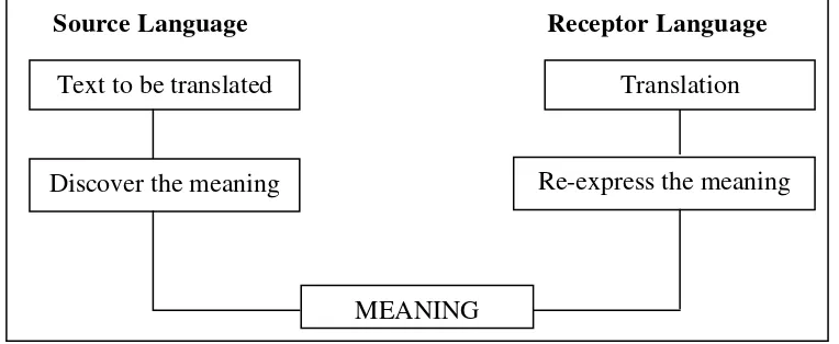 Figure 4: Translation process by Larson (1984: 4) 