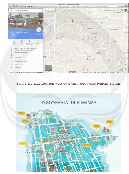 Figure 1.1. Map Location West Gate Tugu Yogyakarta Railway Station 