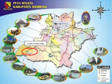 Gambar 3.1. Peta Wisata Kabupaten Bandung 