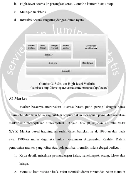Gambar 3. 3 Sistem High-level Vuforia 
