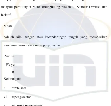 gambaran umum dari suatu pengamatan. 
