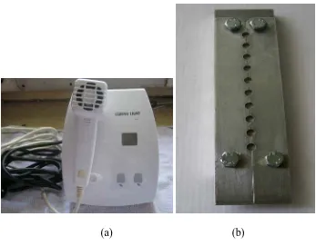 Gambar 6. (a) Light Curing Unit (b) Mould Stainless Steel 