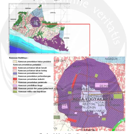 Gambar 3.2 Letak Kota Yogyakarta 