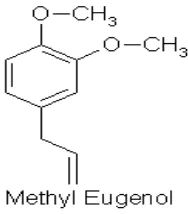 Gambar 2.  Rumus bangun Methyl eugenol (Beadle, 1981) Figure 2.  Formula of Methyl eugenol (Beadle, 1981)  