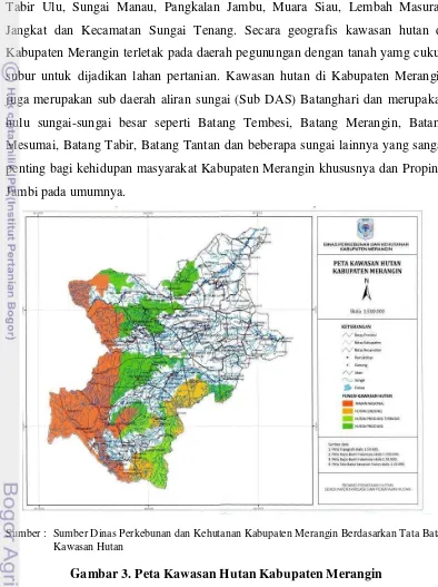 Gambar 3. Peta Kawasan Hutan Kabupaten Merangin 