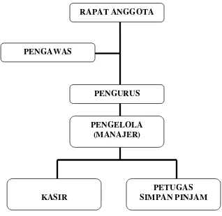 Gambar 2. Struktur Organisasi Koperasi Simpan Pinjam 