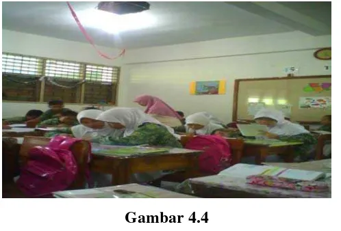 Gambar 4.4 Aktivitas Siswa Mengerjakan LKS dengan Pasangannya 