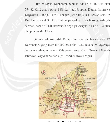 Gambar: 3.1. Peta Kabupaten Sleman 