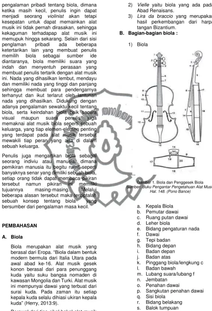 Gambar 1. Biola dan Penggesek Biola 