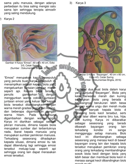 Gambar 4 Karya “Emosi”, 60 cm x 40 cm, Edisi 