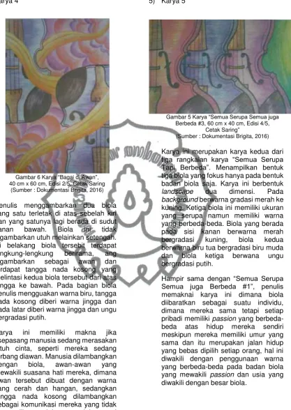 Gambar 5 Karya “Semua Serupa Semua juga  