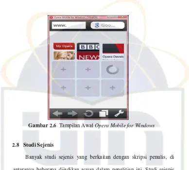 Gambar 2.6  Tampilan Awal Opera Mobile for Windows 