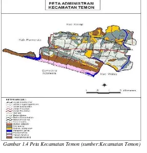 Gambar 1.4 Peta Kecamatan Temon (sumber:Kecamatan Temon)