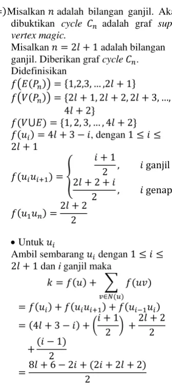 Gambar 12 Pelabelan super vertex magic   