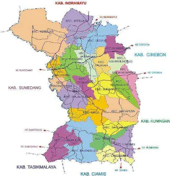 Gambar 3.1 Peta Kabupaten Majalengka 