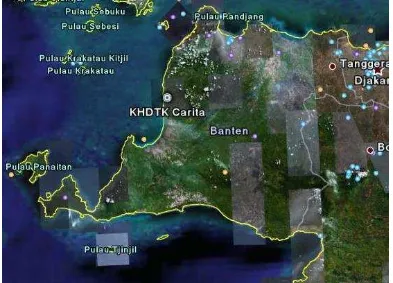 Gambar (FigureSumber () 1. Lokasi penelitian di KHDTK Carita (Research location at the Carita KHDTK) Source): Google Earth, 2008 