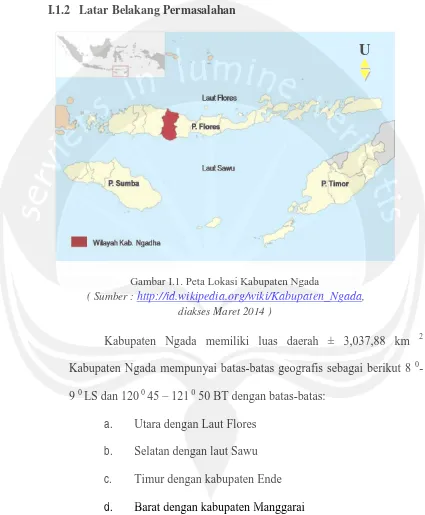 Gambar I.1. Peta Lokasi Kabupaten Ngada 