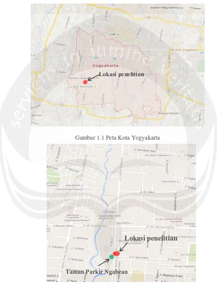 Gambar 1.1 Peta Kota Yogyakarta 