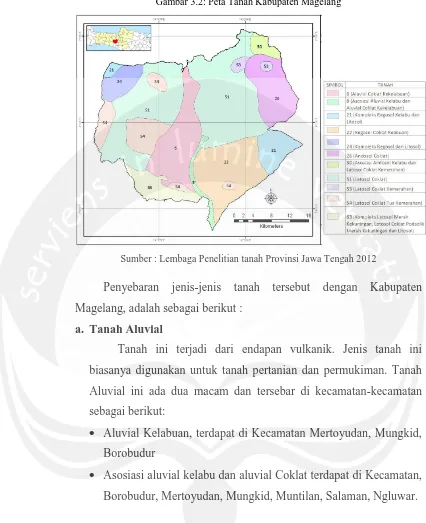 Gambar 3.2: Peta Tanah Kabupaten Magelang 